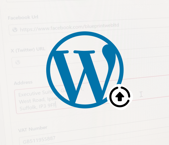 wordpress icon on a wordpress page screenshot