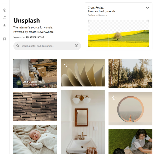 Unsplash free stock photography website for sourcing website images
