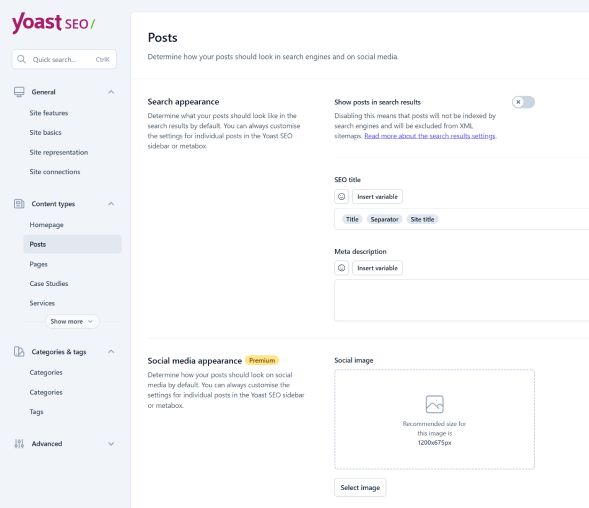 Yoast showing hiding posts on search Results