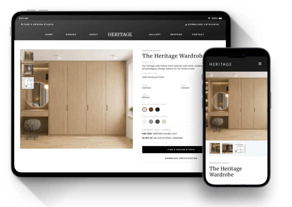 Product-Page-on-Mobile-and-Tablet-for-Furniture-Website